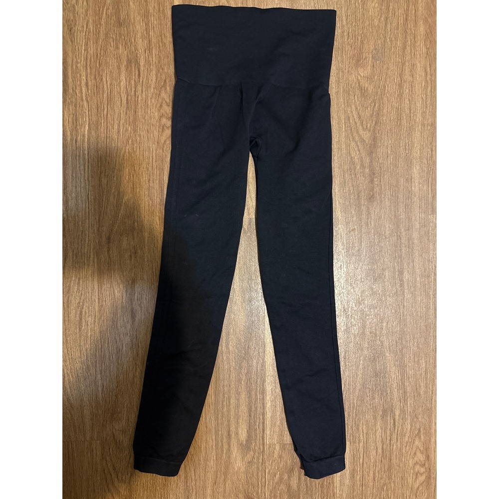 Spanx Look At Me Now Seamless Leggings Black High Waist Tummy Control Medium